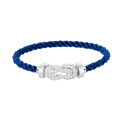 [ECHO ]CHANCE LARGE 8 FIGURE BUCKLE HALF DIAMOND BRACELET SILVER