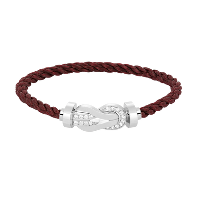 [ECHO ]CHANCE LARGE 8 FIGURE BUCKLE HALF DIAMOND BRACELET SILVER
