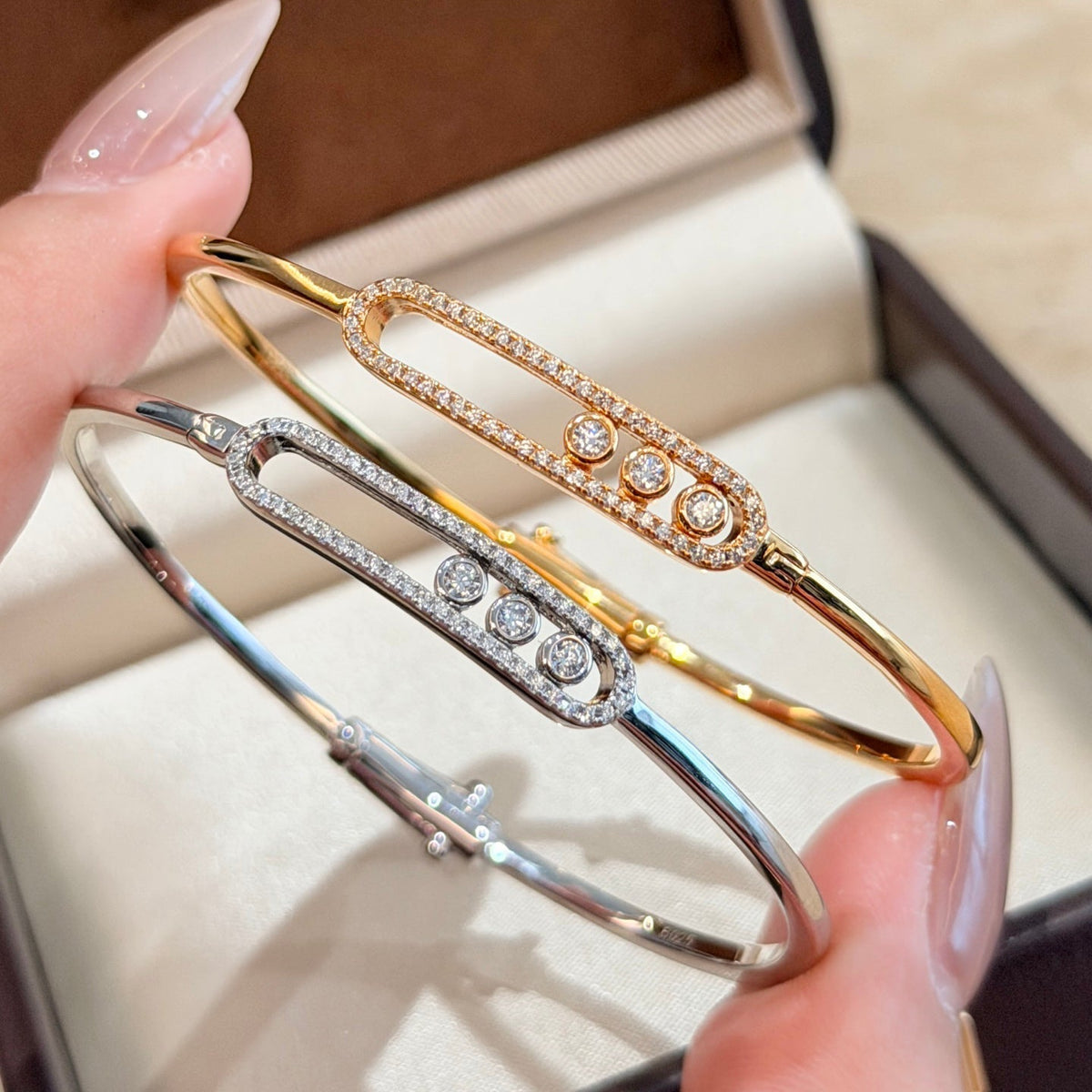 [ECHO]Move Pavé Diamond Bangle Bracelet M