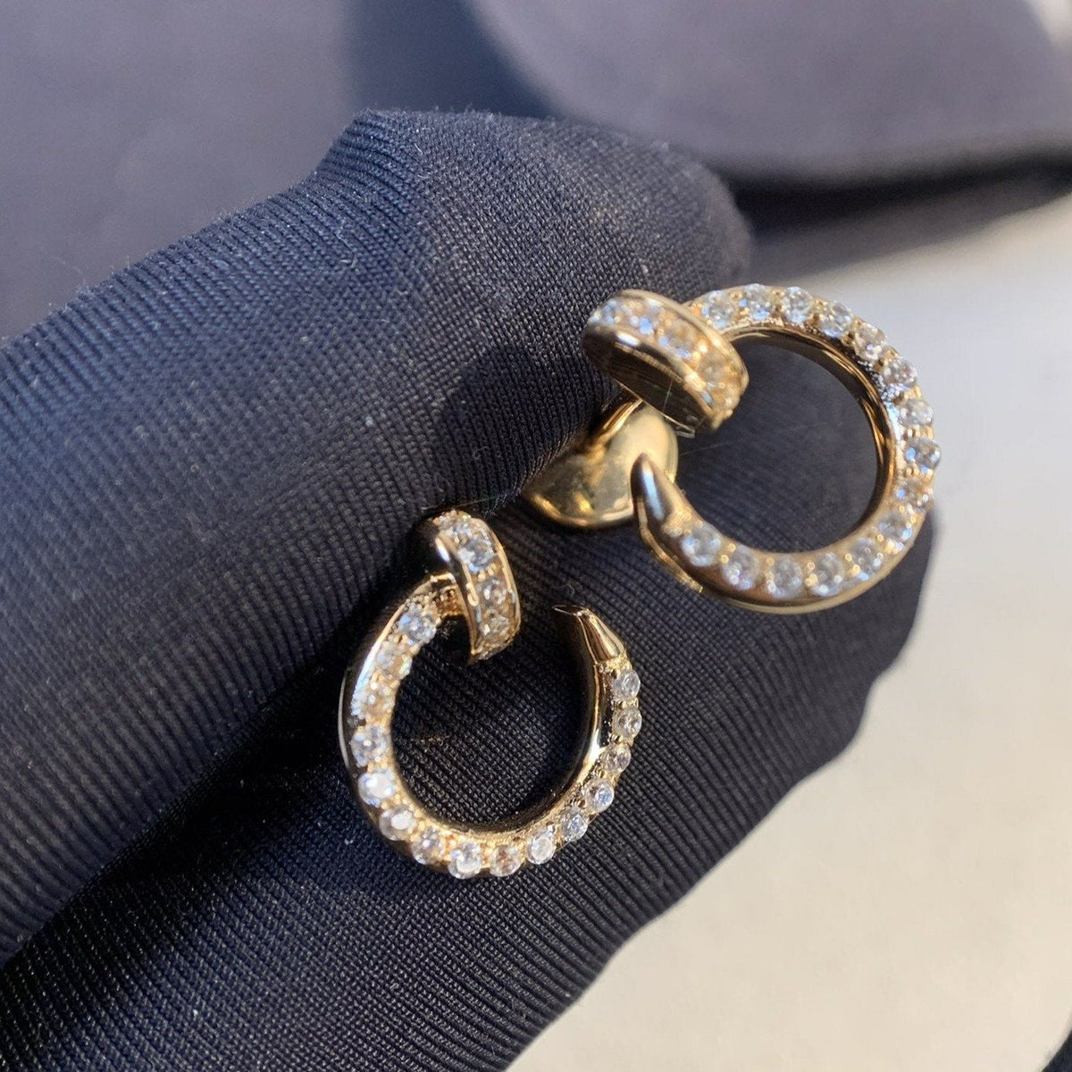 [ECHO ]JUSTE EARRINGS GOLD DIAMONDS