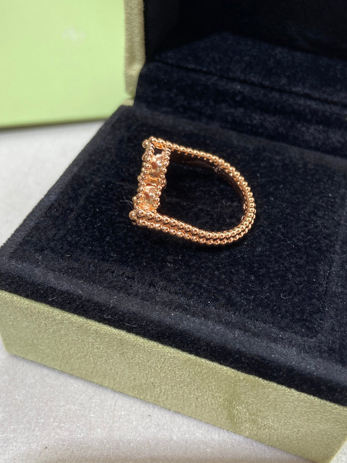 [ECHO ]CLOVER RIVERSIBLE ROSE GOLD RING