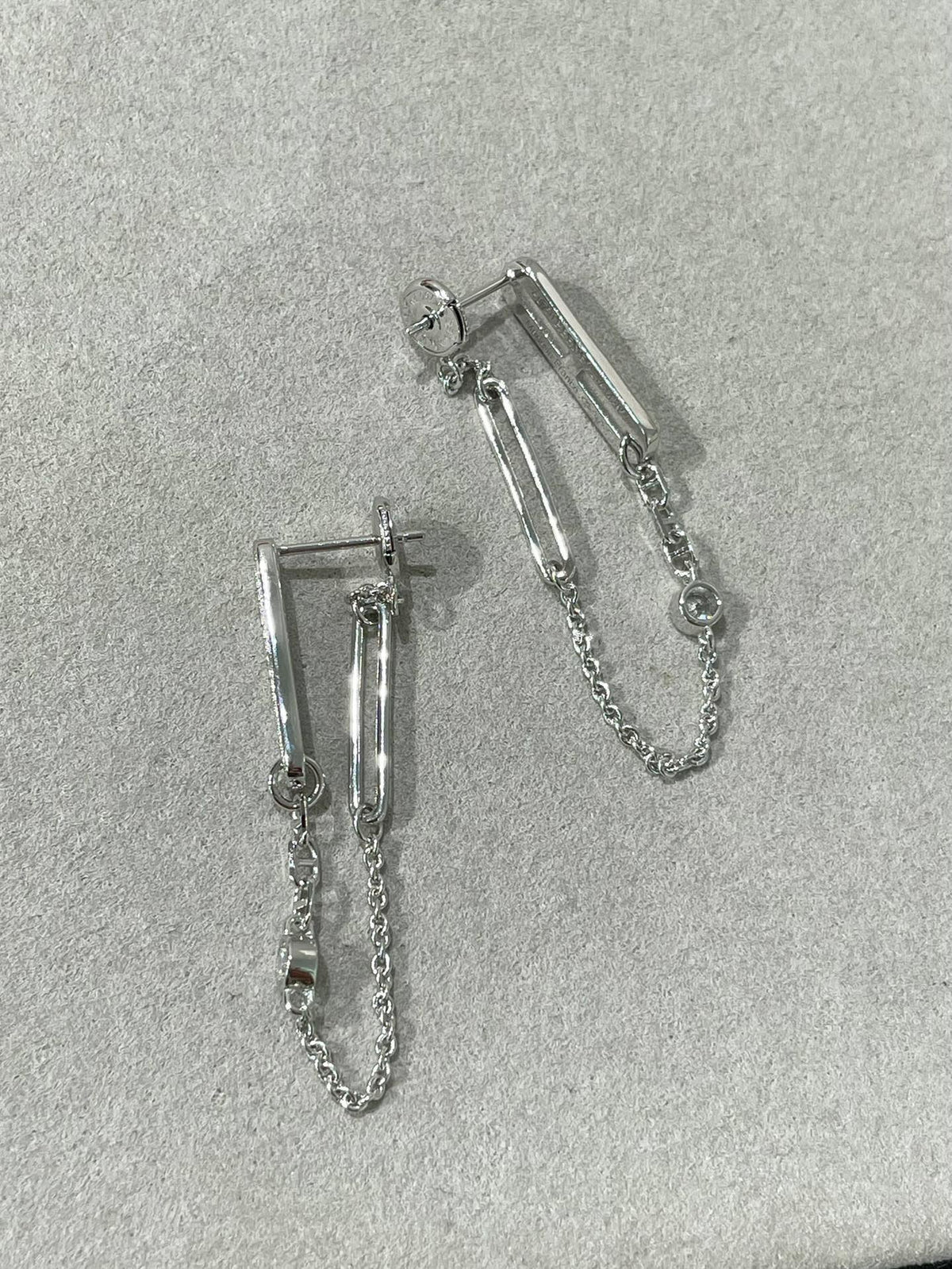[ECHO ]CHAINE CHAOS DIAMOND DROP EARRINGS