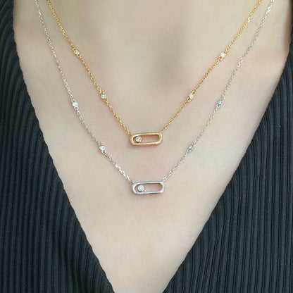 [ECHO]MOVE UNO DIAMOND NECKLACE