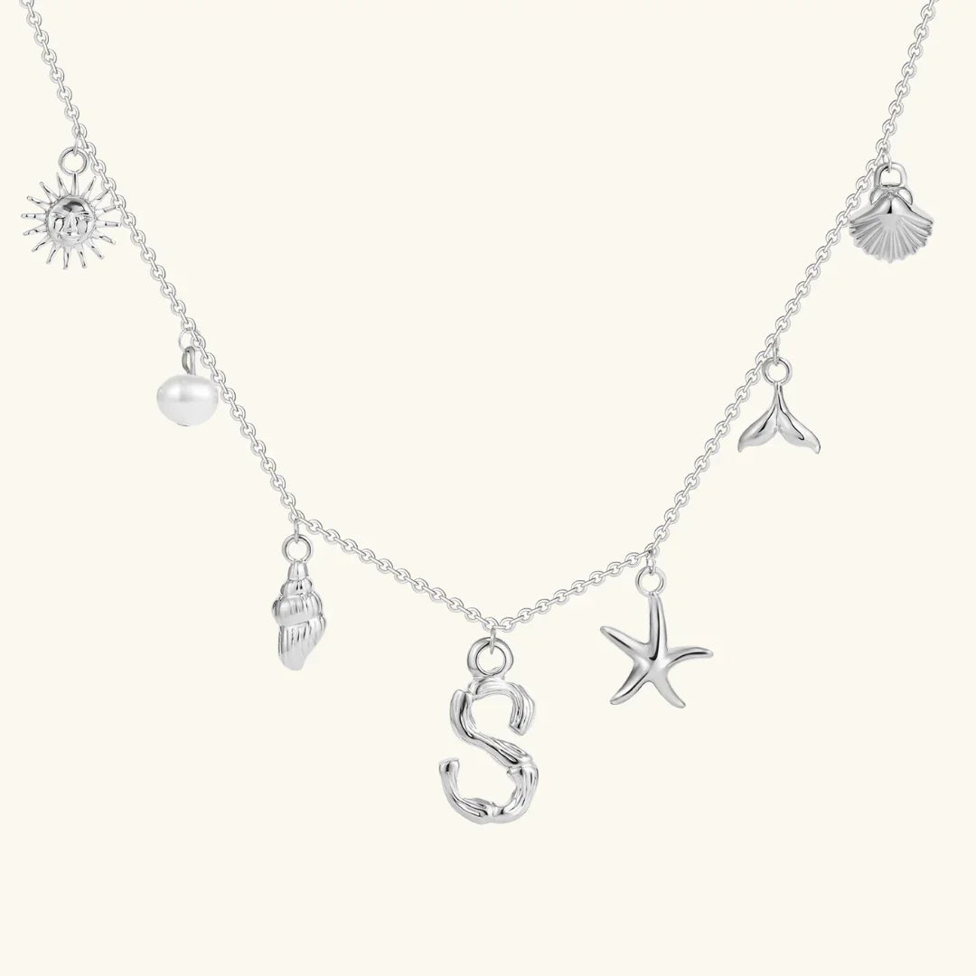 [Echo Fine]Avaria Ocean Initial Necklace