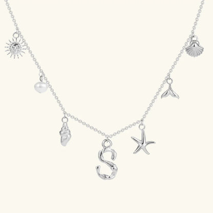 [Echo Fine]Avaria Ocean Initial Necklace