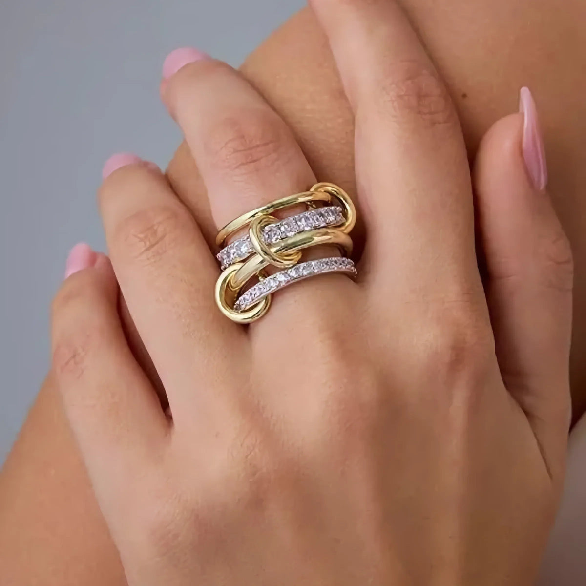 [Echo Fine]Juno Stacked Diamond Ring
