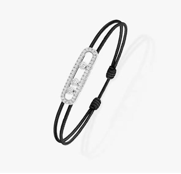 [ECHO]Messika Care(s) pink cord pavé bracelet