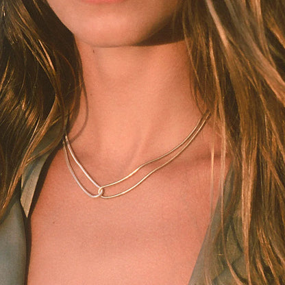 [Echo Fine]Talia Two Tone Necklace