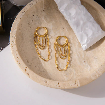 [Echo Fine]Alaina Link Chain Hoops