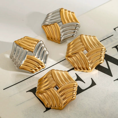 [Echo Fine]Vanessa Criss Cut Gold Earrings