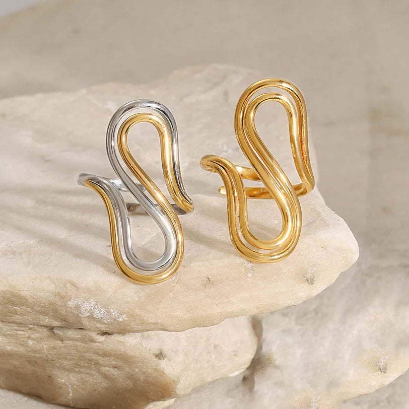 [Echo Fine]Halle Abstract Gold Ring