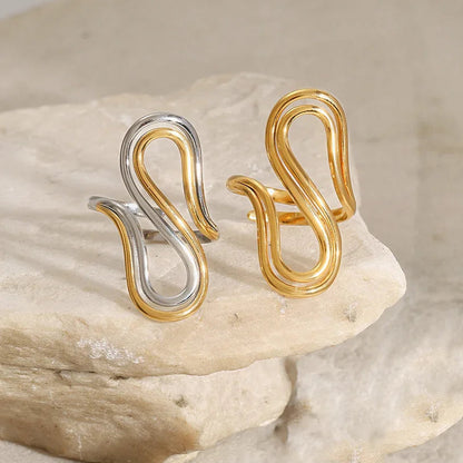 [Echo Fine]Halle Abstract Gold Ring