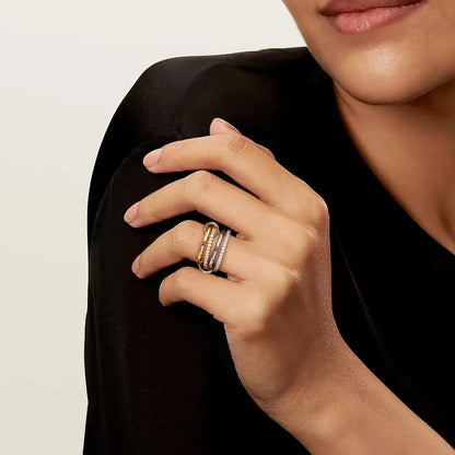 [Echo Fine]Ivy Stacked Diamond Ring