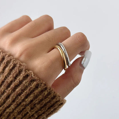 [Echo Fine]Miley Gold & Silver Layered Rings