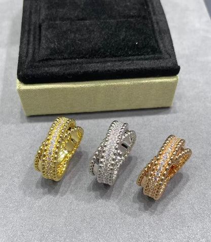 [ECHO]PERLEE COLLECTION YELLOW GOLD WHITE GOLD ROSE GOLD DIAMOND RING