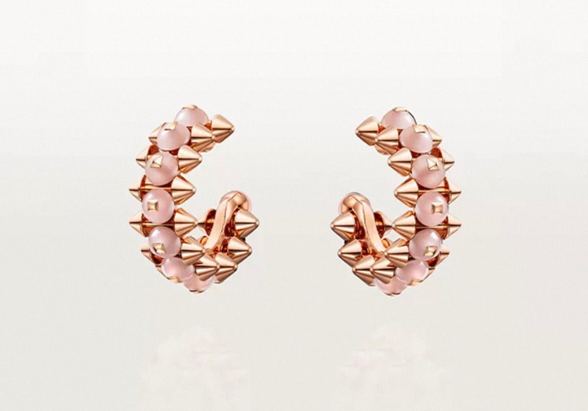 [ECHO ]CLASH COLLECTION AGATE CHALCEDONY STUD EARRINGS