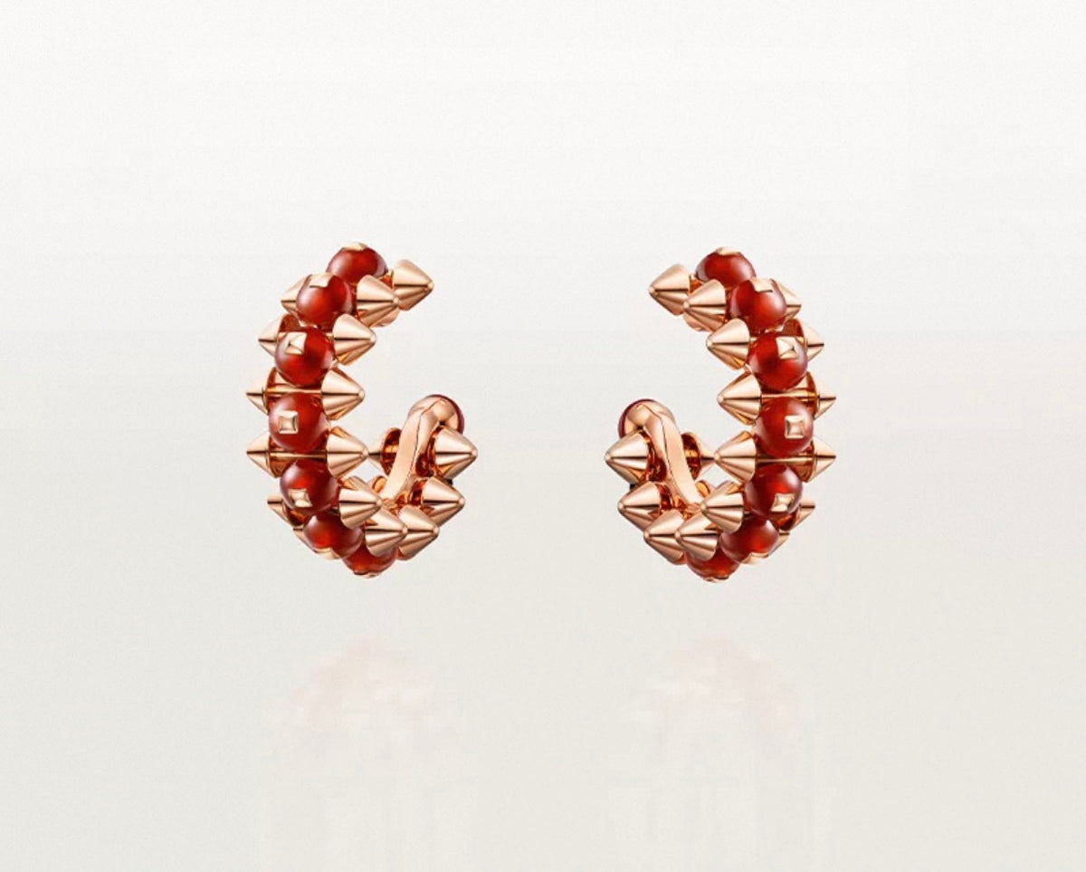[ECHO ]CLASH COLLECTION AGATE CHALCEDONY STUD EARRINGS