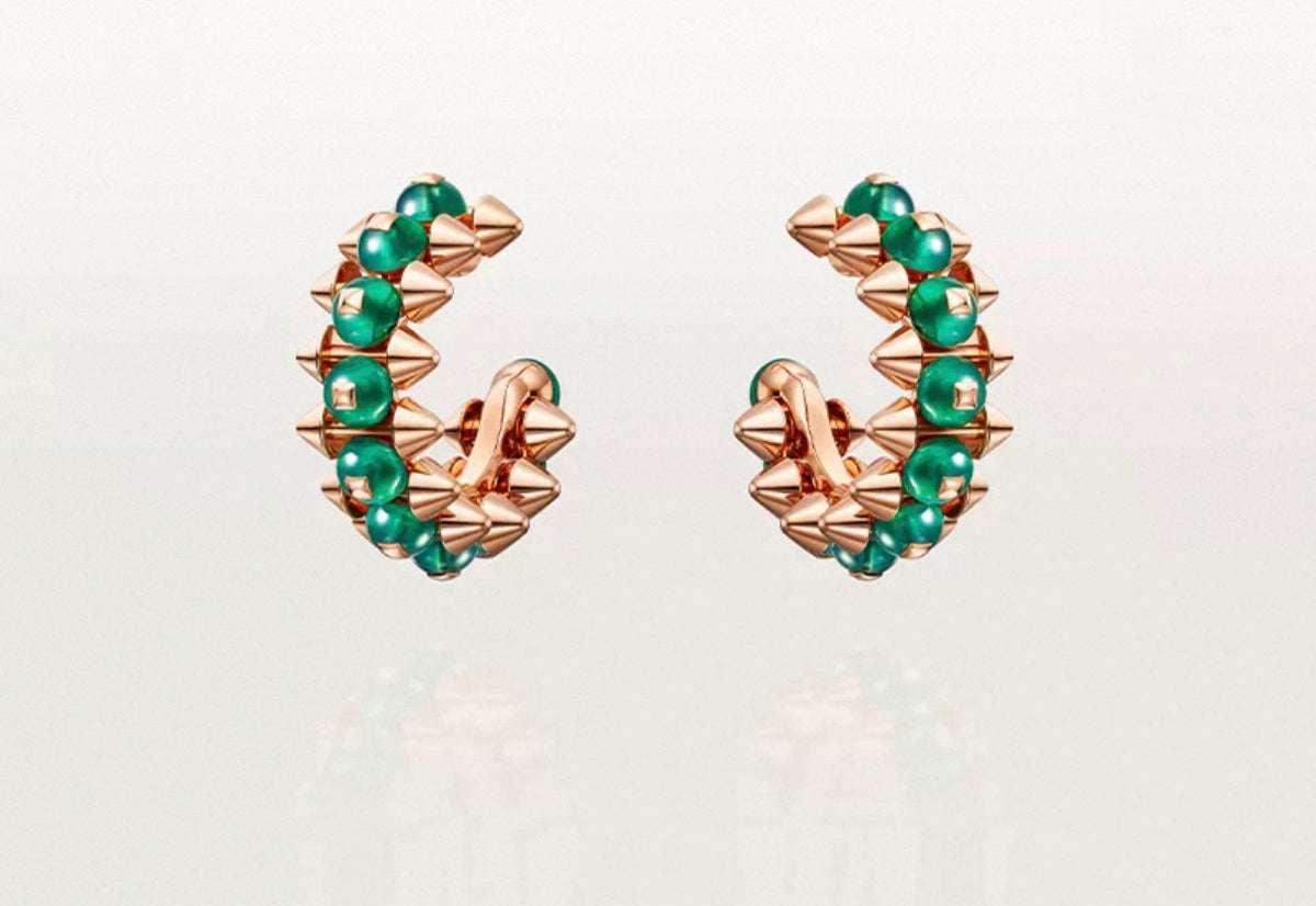 [ECHO ]CLASH COLLECTION AGATE CHALCEDONY STUD EARRINGS