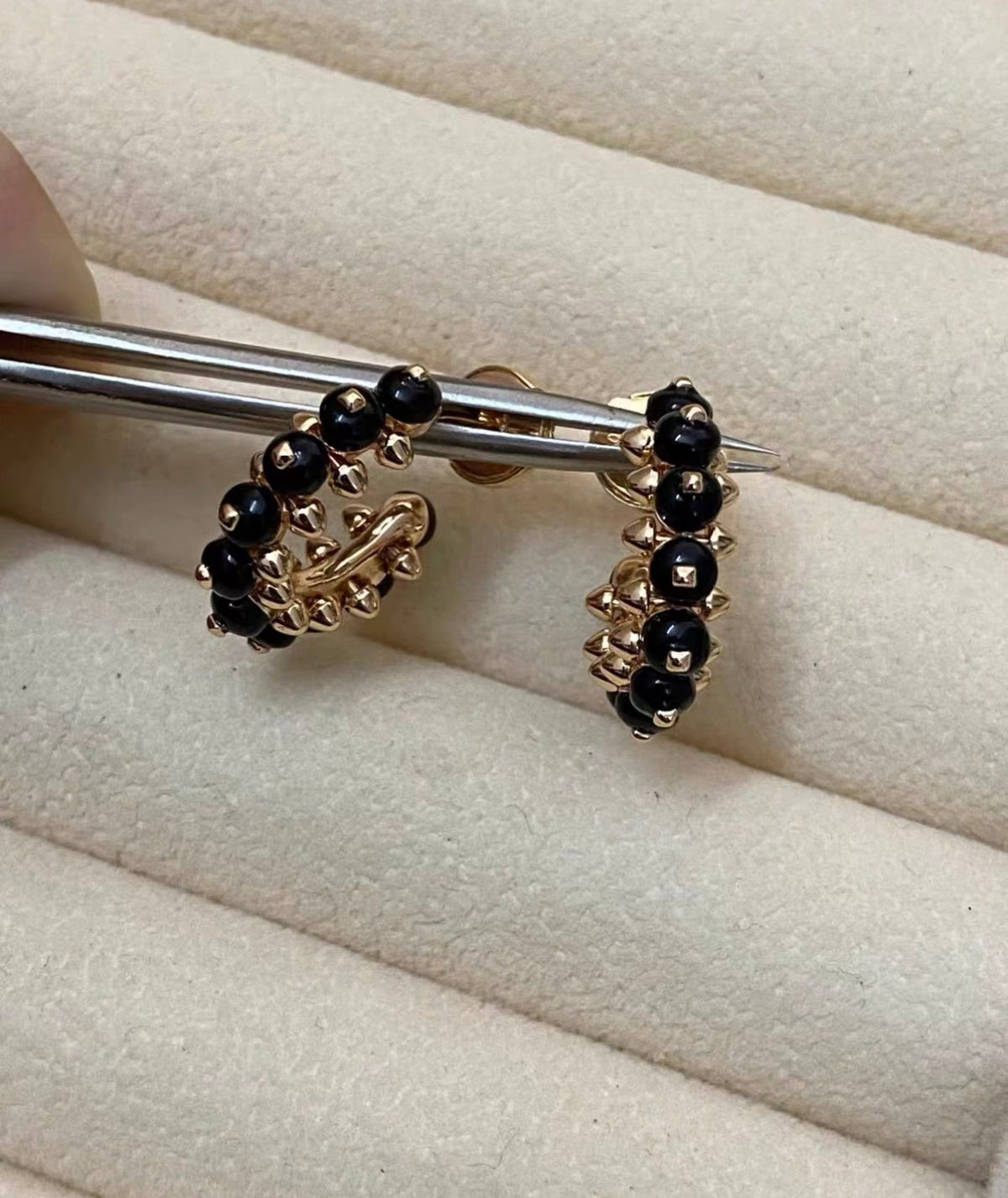 [ECHO ]CLASH COLLECTION AGATE CHALCEDONY STUD EARRINGS
