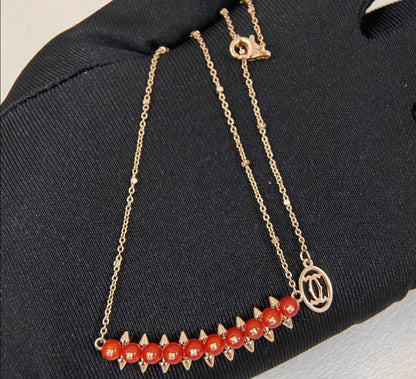 [ECHO ]CLASH COLLECTION AGATE CHALCEDONY STUD NECKLACE