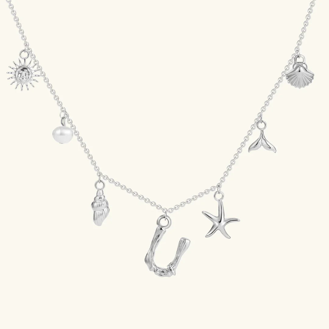 [Echo Fine]Avaria Ocean Initial Necklace