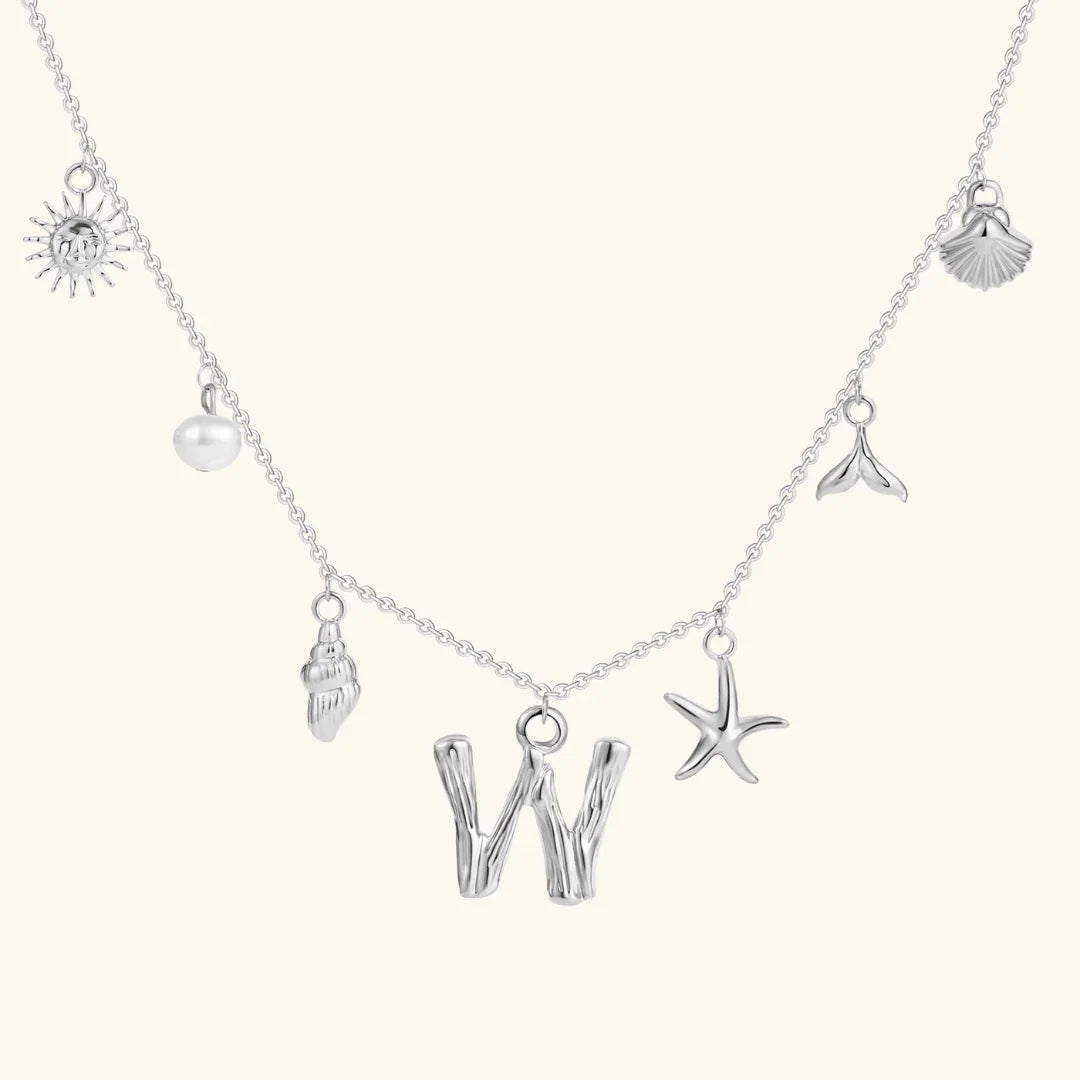 [Echo Fine]Avaria Ocean Initial Necklace