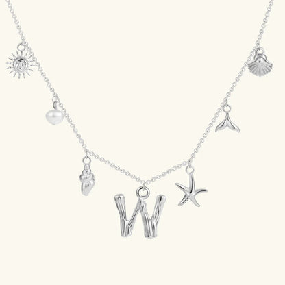 [Echo Fine]Avaria Ocean Initial Necklace