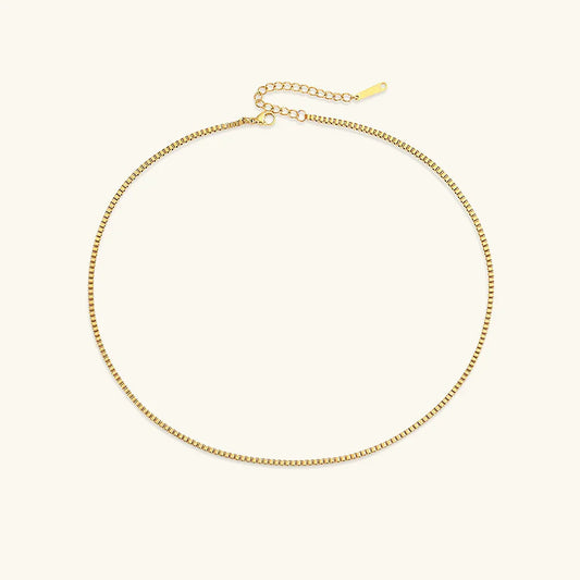 [Echo Fine]Danica Box Chain Gold Necklace