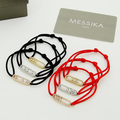 [ECHO]Messika Care(s) pink cord pavé bracelet