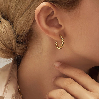 [Echo Fine]Gigi Twist Gold Earrings