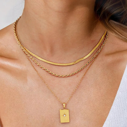 [Echo Fine]Raphaela Layered Gold Necklace