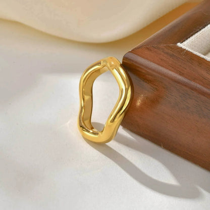 [Echo Fine]Lunaria Gold Wave Ring