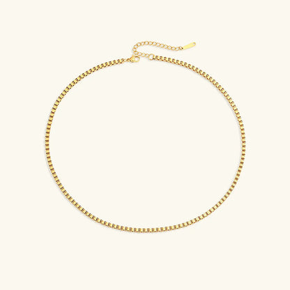 [Echo Fine]Danica Box Chain Gold Necklace