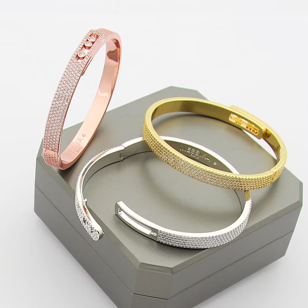[ECHO]Move Noa Full Pavé Diamond Bangle Bracelet