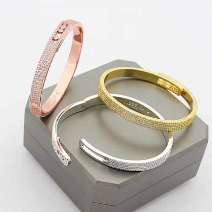 [ECHO]Move Noa Full Pavé Diamond Bangle Bracelet