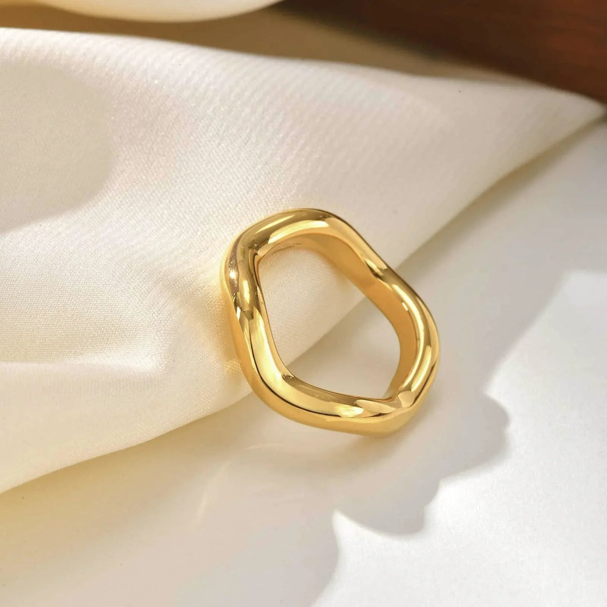 [Echo Fine]Lunaria Gold Wave Ring