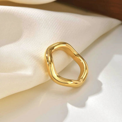 [Echo Fine]Lunaria Gold Wave Ring