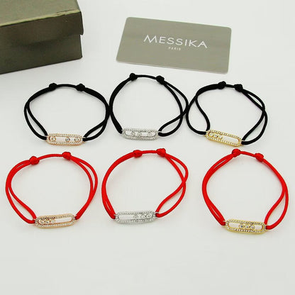 [ECHO]Messika Care(s) pink cord pavé bracelet