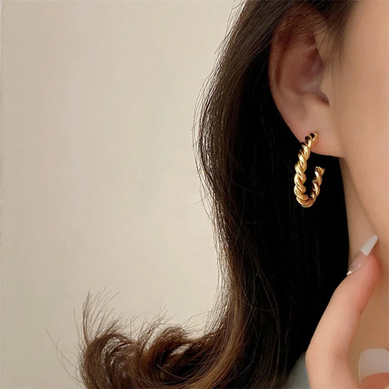 [Echo Fine]Gigi Twist Gold Earrings