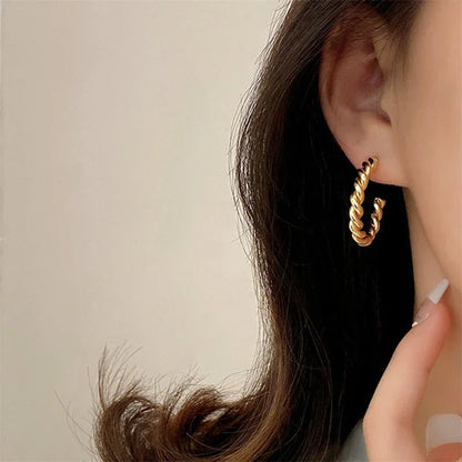 [Echo Fine]Gigi Twist Gold Earrings