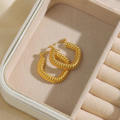 [Echo Fine]Emani Twist Square Earrings