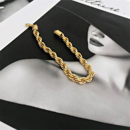 [Echo Fine]Gigi Rope Chain Gold Bracelet