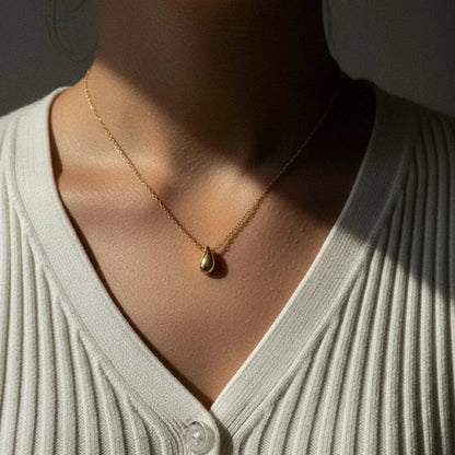 [Echo Fine]Marcelline Gold Teardrop Pendant