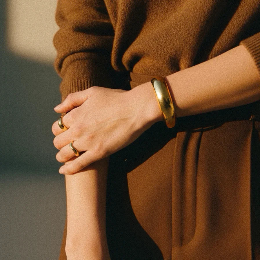 [Echo Fine]Lunaria Gold Wave Ring