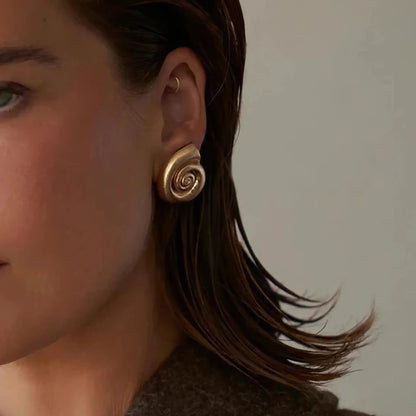 [Echo Fine]Nauticia Gold Shell Earrings