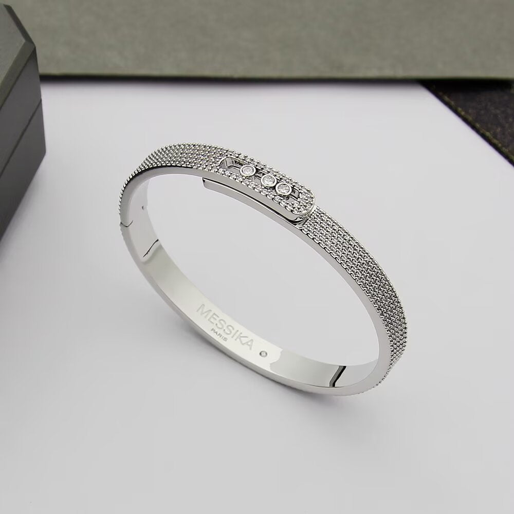 [ECHO]Move Noa Full Pavé Diamond Bangle Bracelet