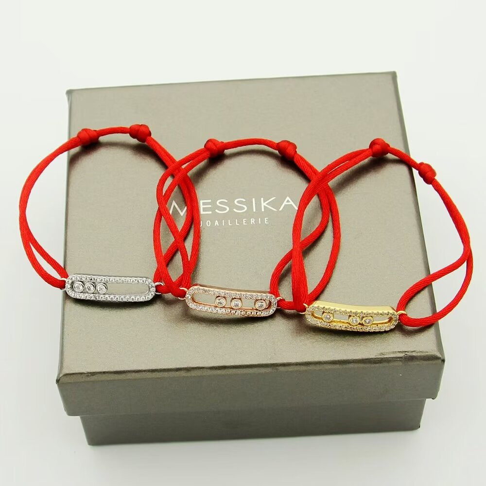 [ECHO]Messika Care(s) pink cord pavé bracelet