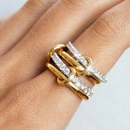 [Echo Fine]Juno Stacked Diamond Ring