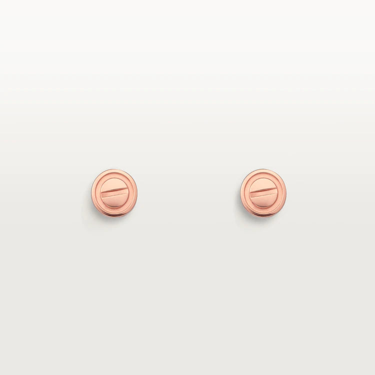 [ECHO ]LOVE EARRINGS PINK GOLD 10MM