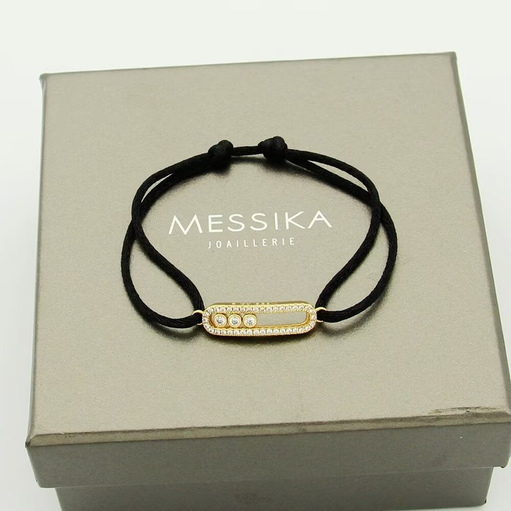 [ECHO]Messika Care(s) pink cord pavé bracelet